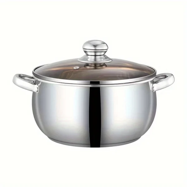 Large Capacity Stainless Steel Double Handle Soup Pot