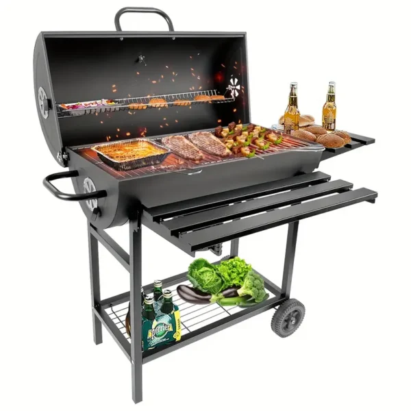 Large Enamel Charcoal BBQ Grill